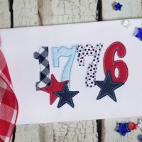 1776 4th of July Machine Applique Design - Triple Stitch